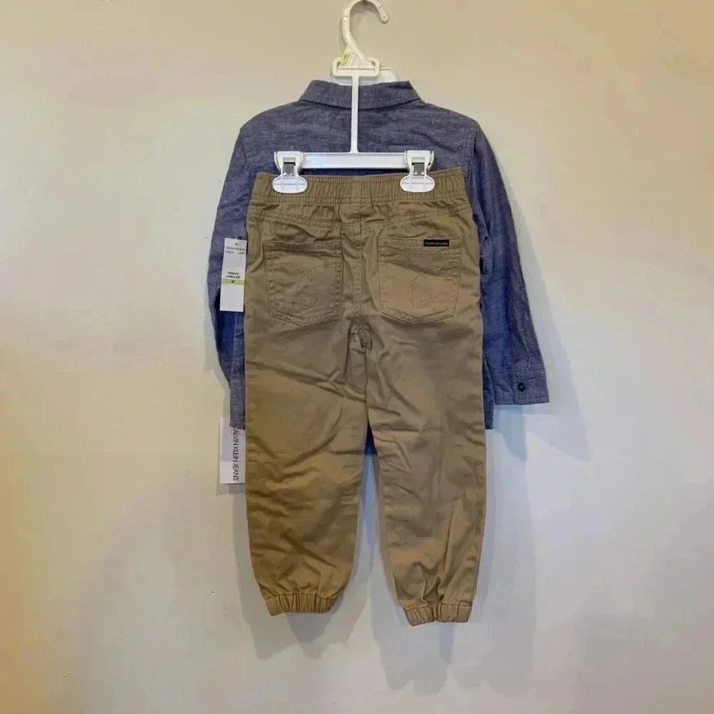 Boys Calvin Klein Jeans Matching Set 4T NWT - B0 - Picture 2 of 6